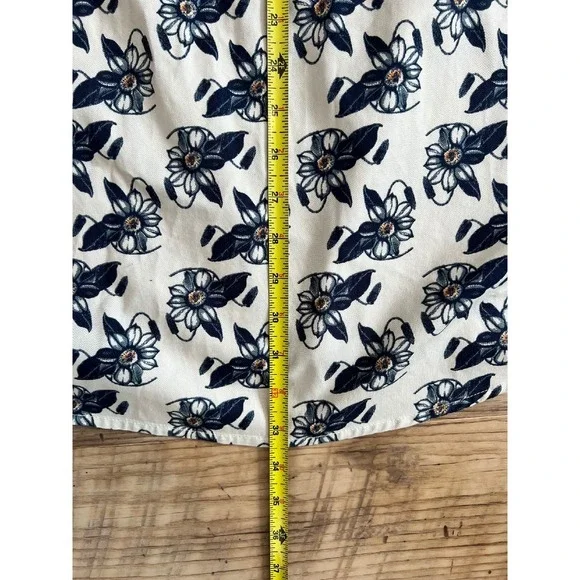 VTG Bugle Boy Mens Floral Blue Cotton Button Up Shirt Size XL Short Sleeve‎ NWT - Picture 5 of 12